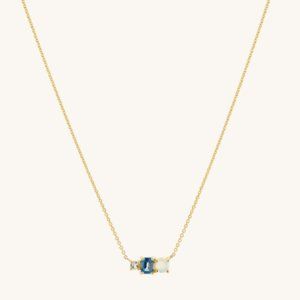 MEJURI - Blue Topaz Trio Necklace